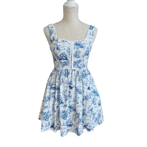 7 For All Mankind Marine Life Toile Dress NEVER WORN - Picture 2 of 14